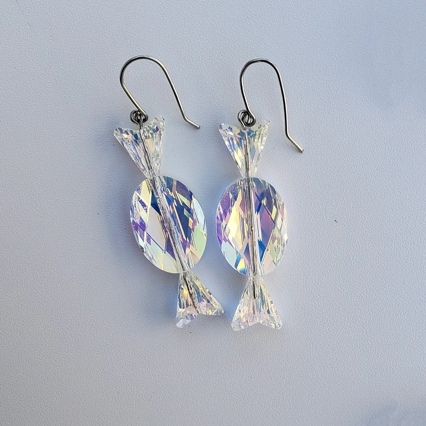 FROZEN CRYSTAL OVAL CANDY EARRINGS