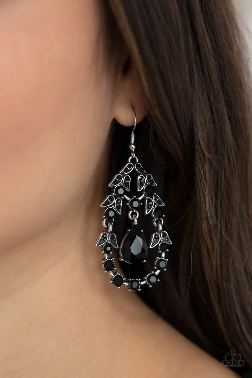 Garden Decorum Black Paparazzi Earrings