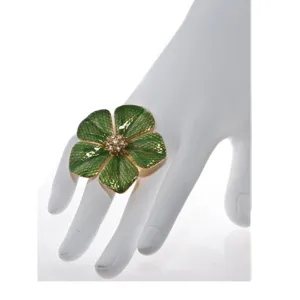 Garden of Love Green Flower Ring