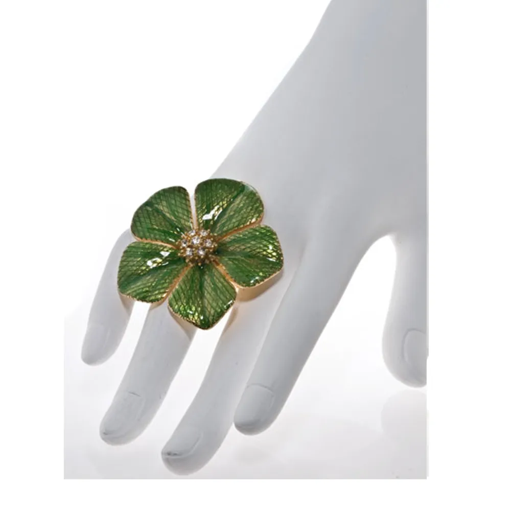 Garden of Love Green Flower Ring