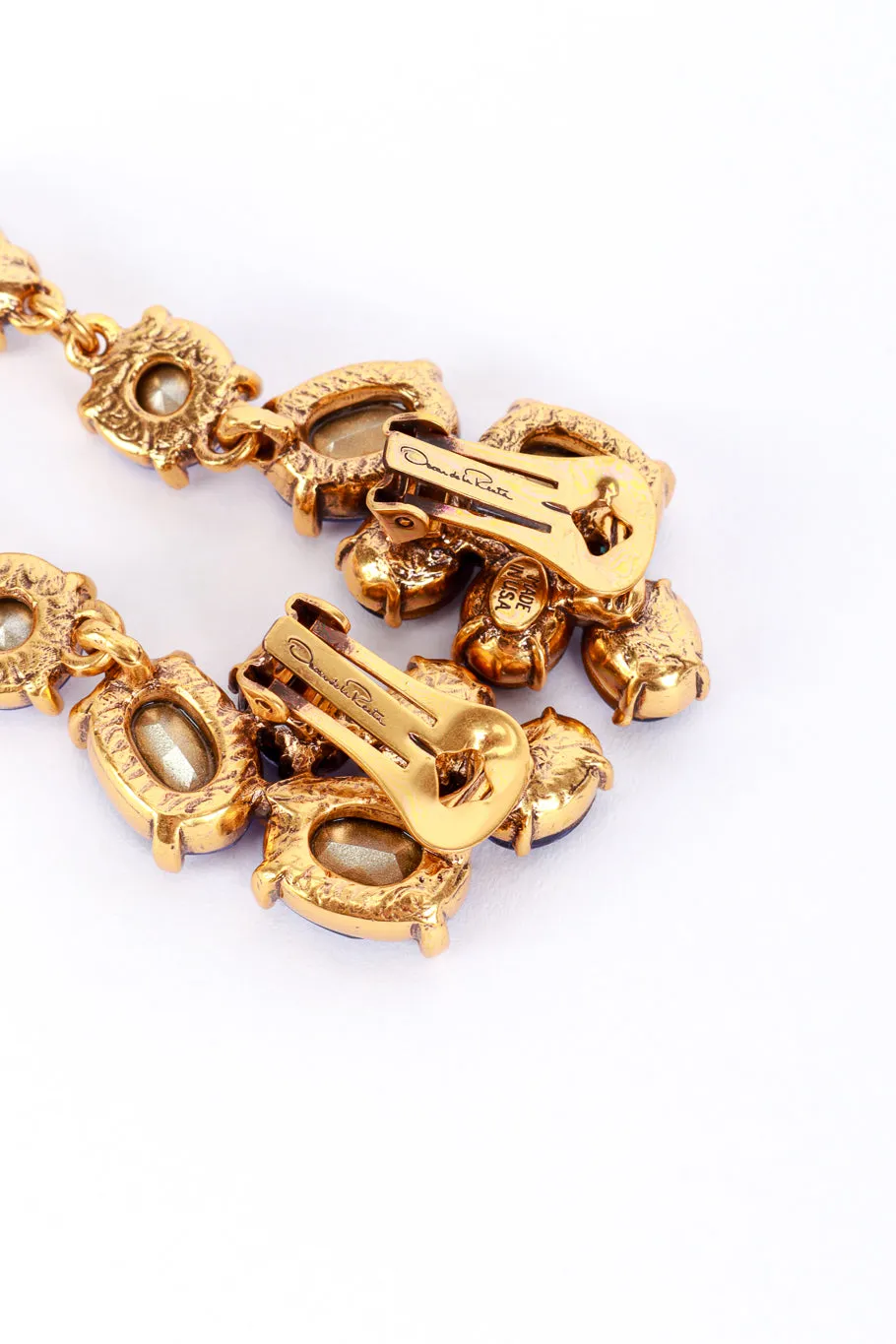 Gem Cluster Drop Earrings
