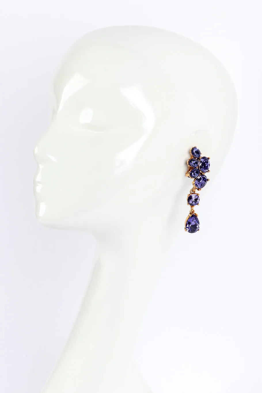 Gem Cluster Drop Earrings