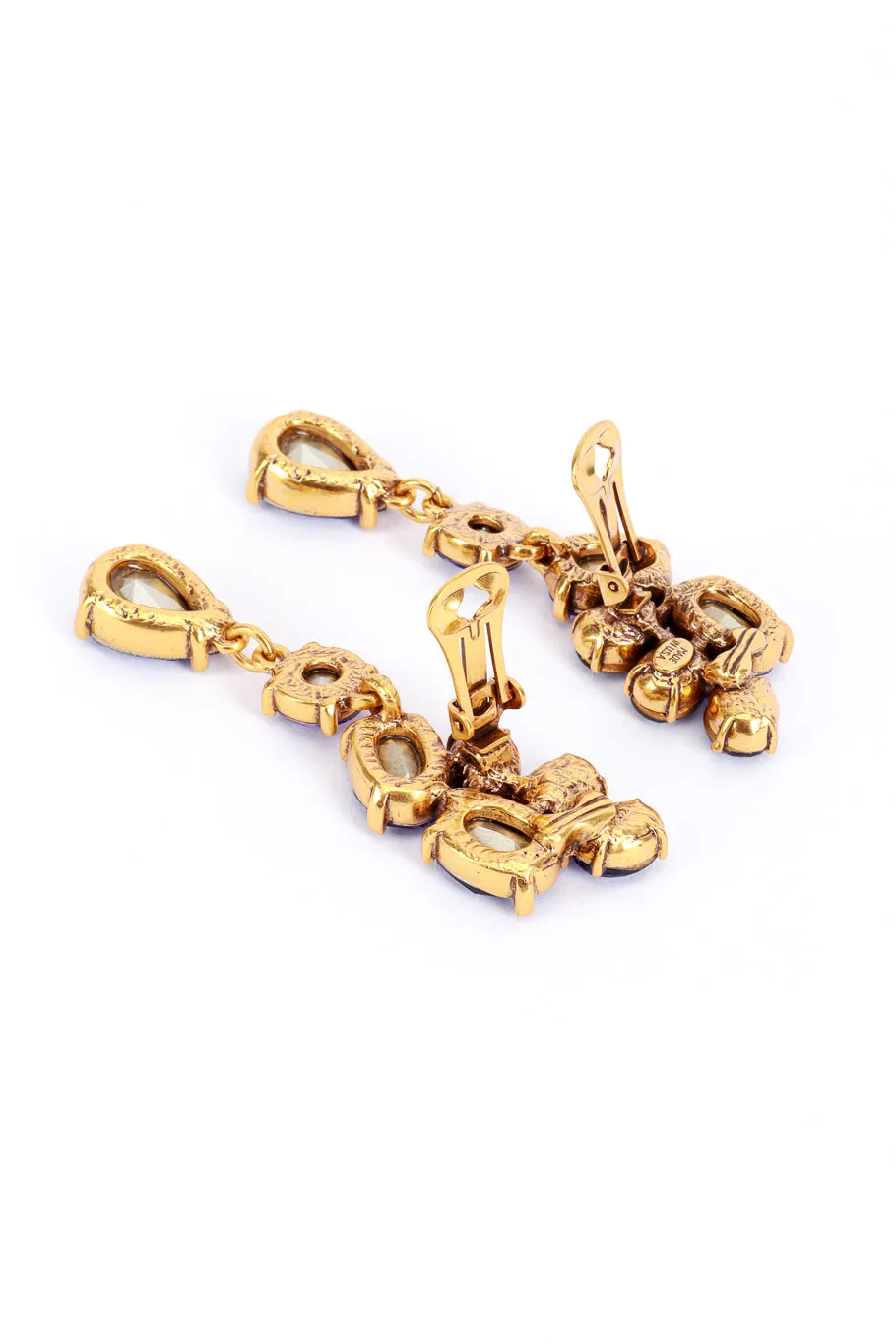 Gem Cluster Drop Earrings