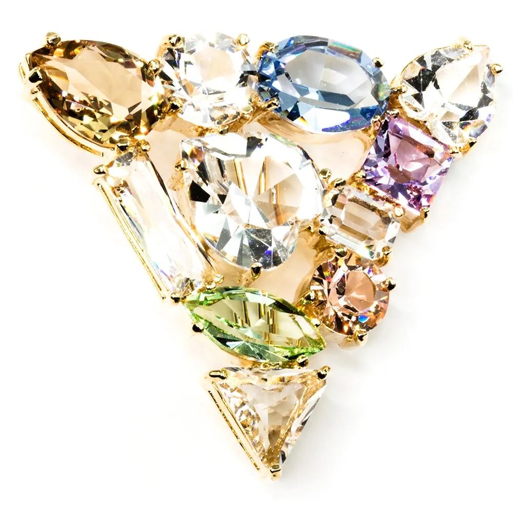 Gems Crystal Brooch Large