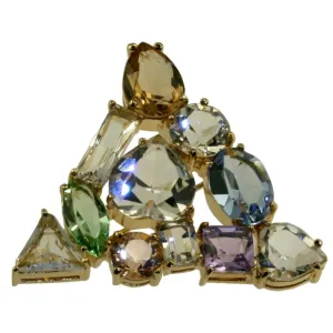 Gems Crystal Brooch Large