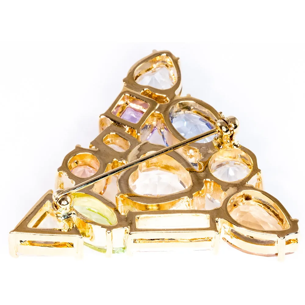 Gems Crystal Brooch Large