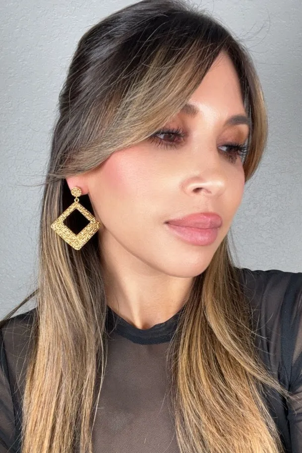 Geometric 925 Sterling Silver Crystal Earring