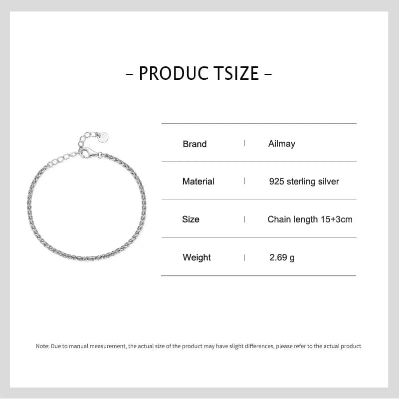 Geometric Chain Bracelet for Women in Silver