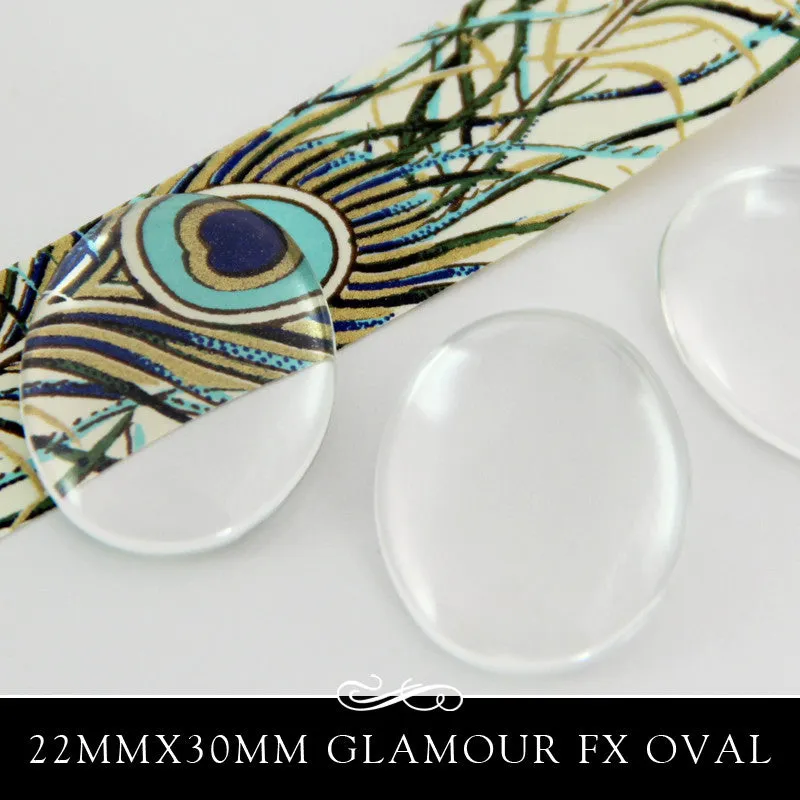 GFX-Glamour FX Glass - 22x30mm Oval Cabochons