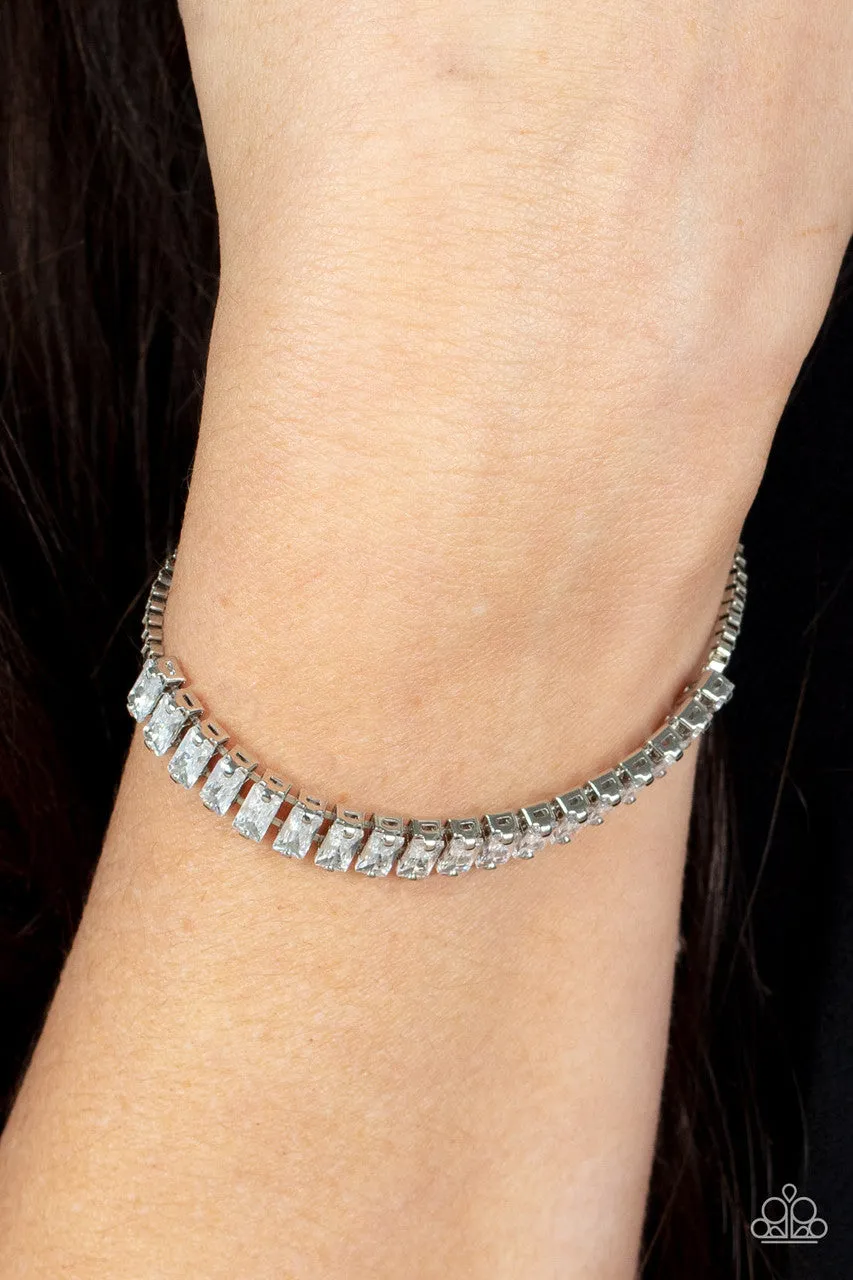 Glitz and Glimmer White Paparazzi Bracelet