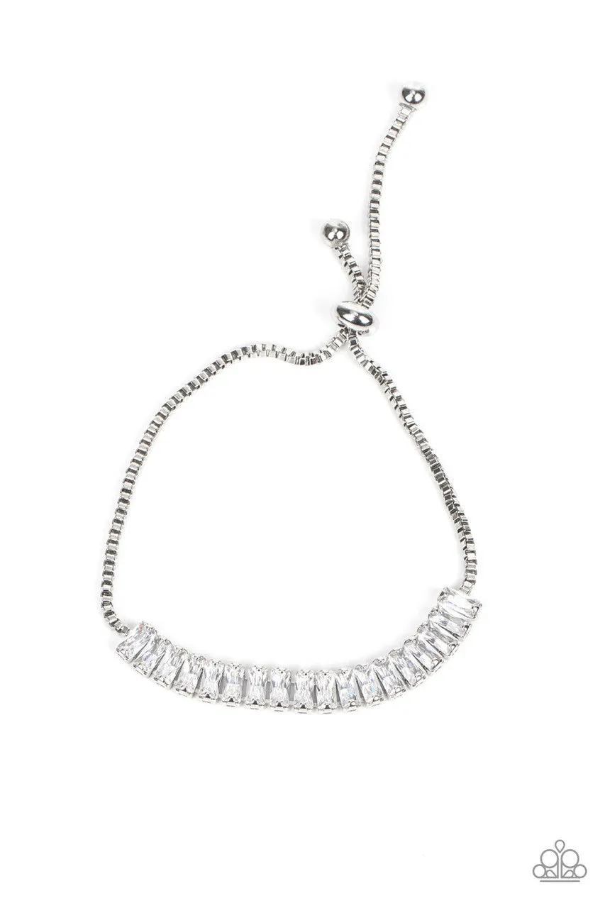 Glitz and Glimmer White Paparazzi Bracelet