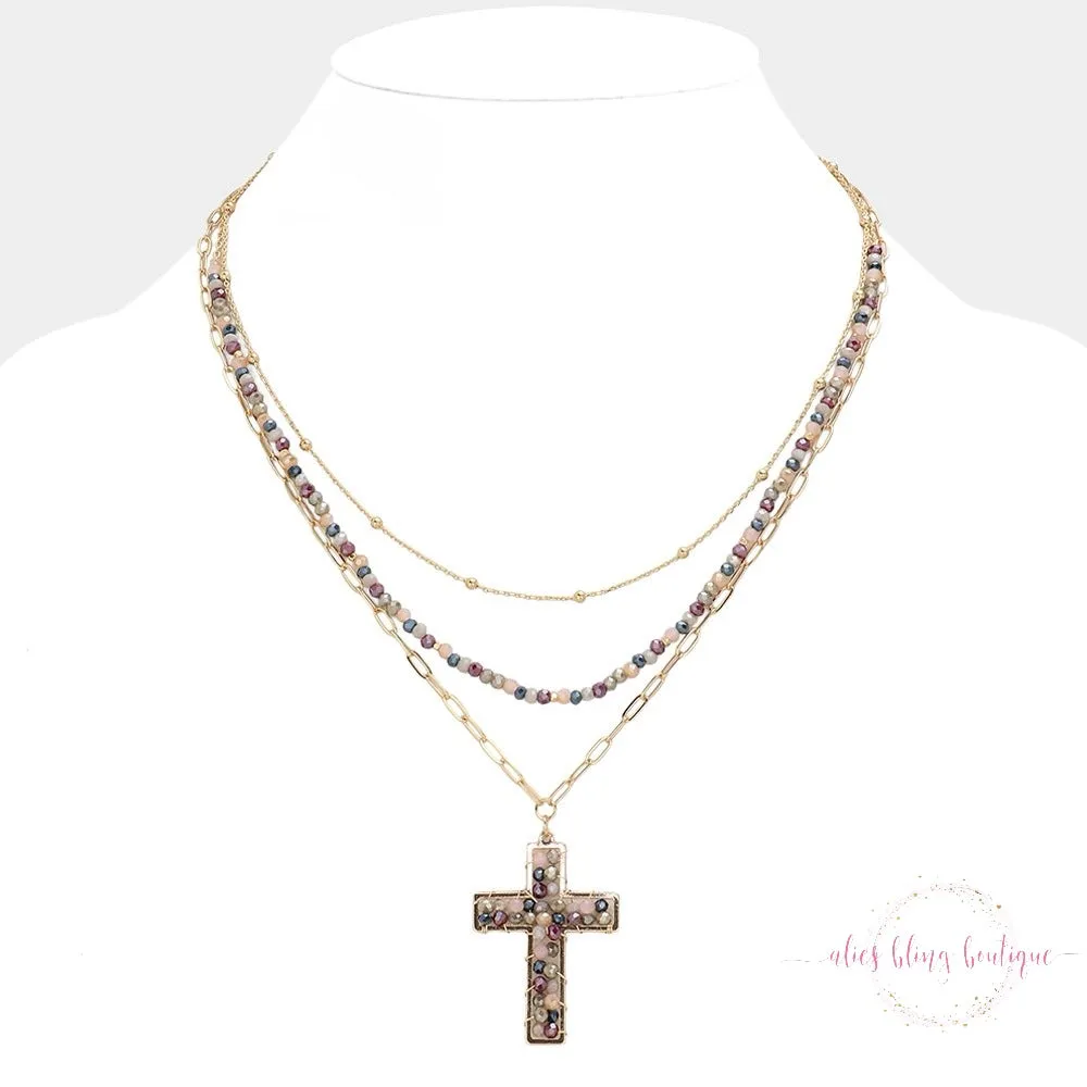 Glow In Faith - Dark Multi Necklace