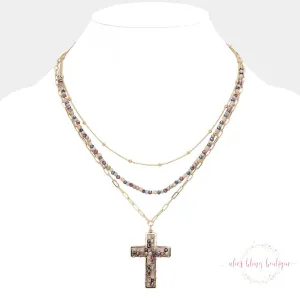 Glow In Faith - Dark Multi Necklace