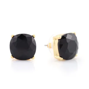 GOLD BLACK CRYSTAL STUD  EARRINGS #ADX6800052 (SHAD5)