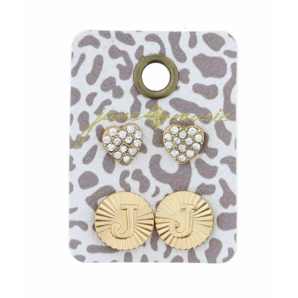 GOLD CIRCLE INITIAL EARRING