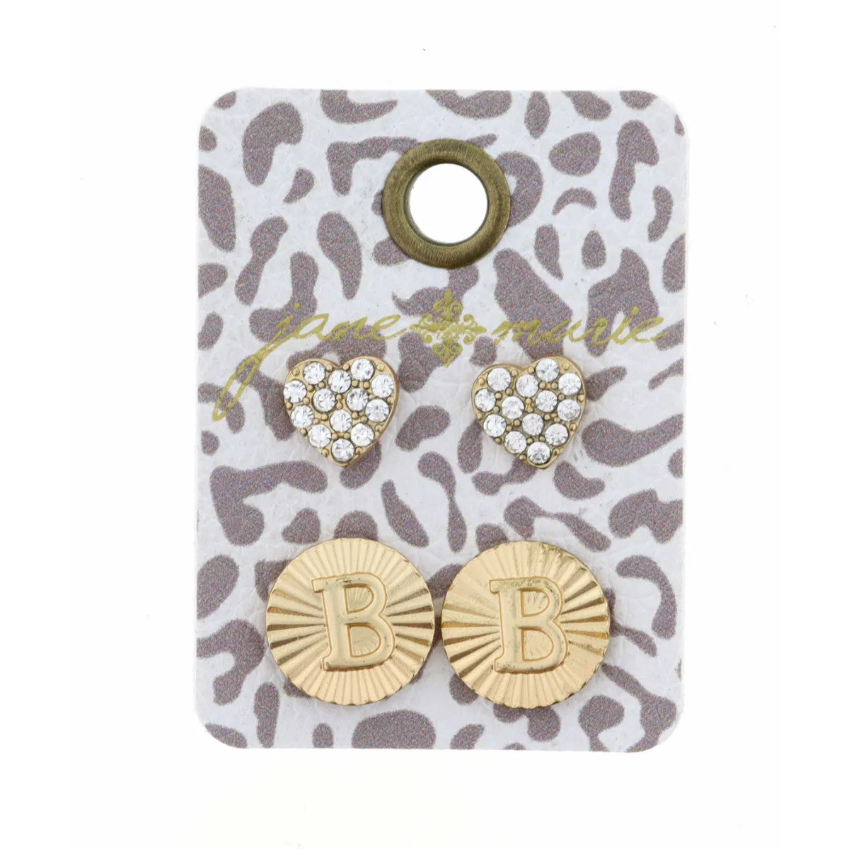 GOLD CIRCLE INITIAL EARRING