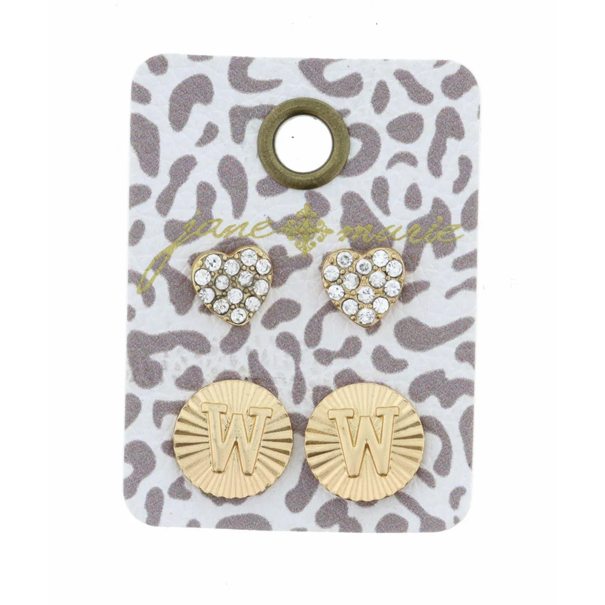 GOLD CIRCLE INITIAL EARRING
