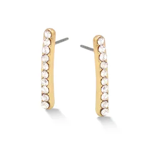 GOLD CRYSTAL STUD  EARRINGS #SWR-CP3387GLD (SC3)
