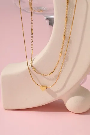 Gold Layered Heart Necklace