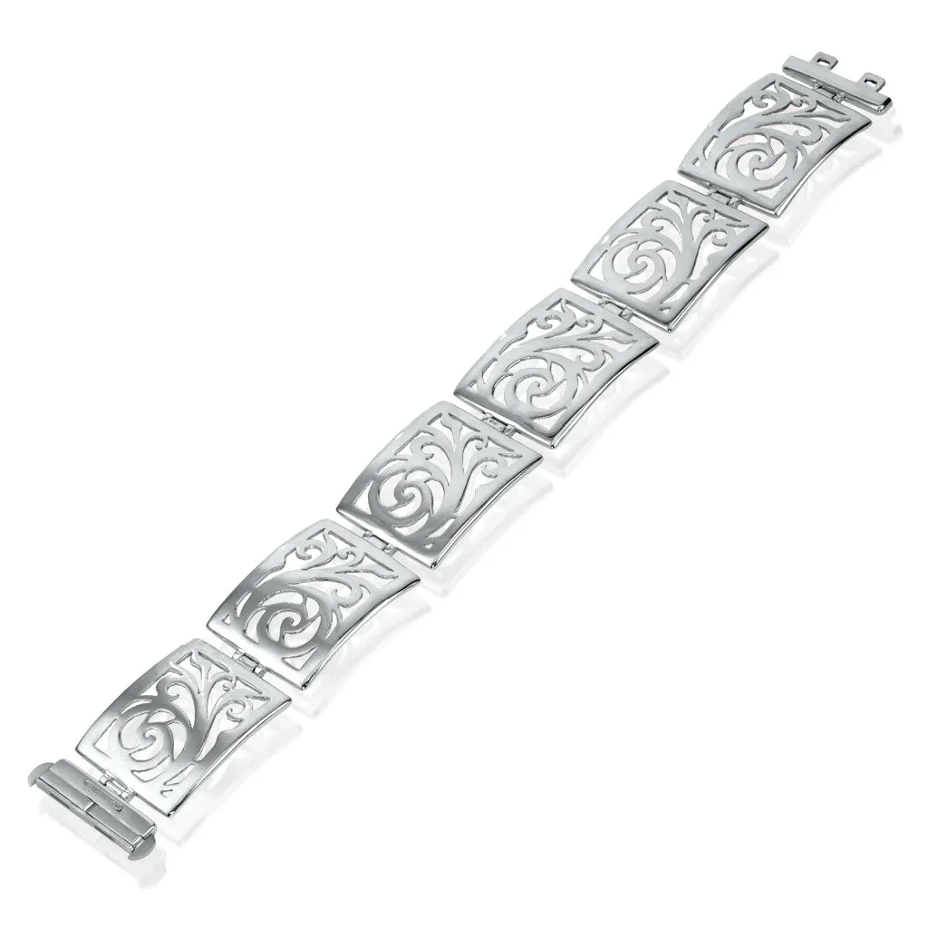 Gold Ornament Link Bracelet