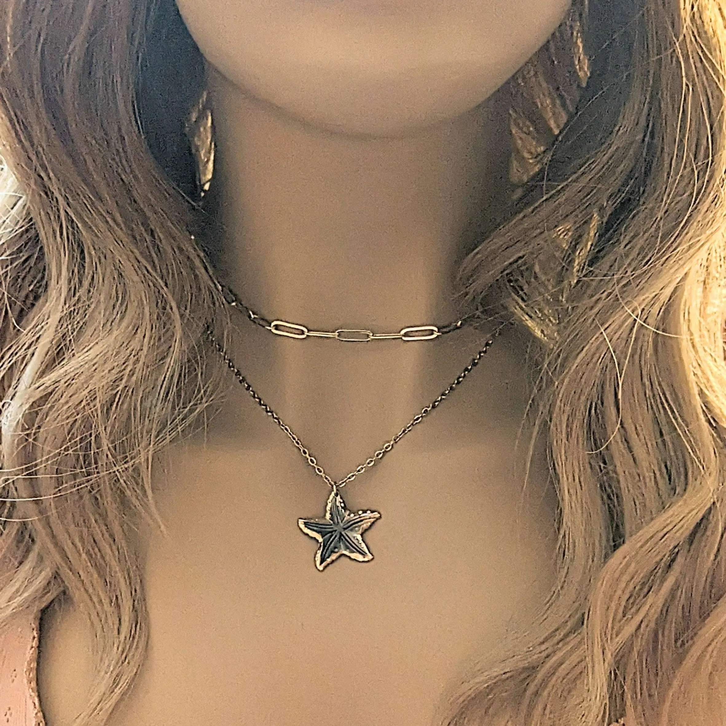 Gold Paperclip Chain necklace, 18- 24 inch