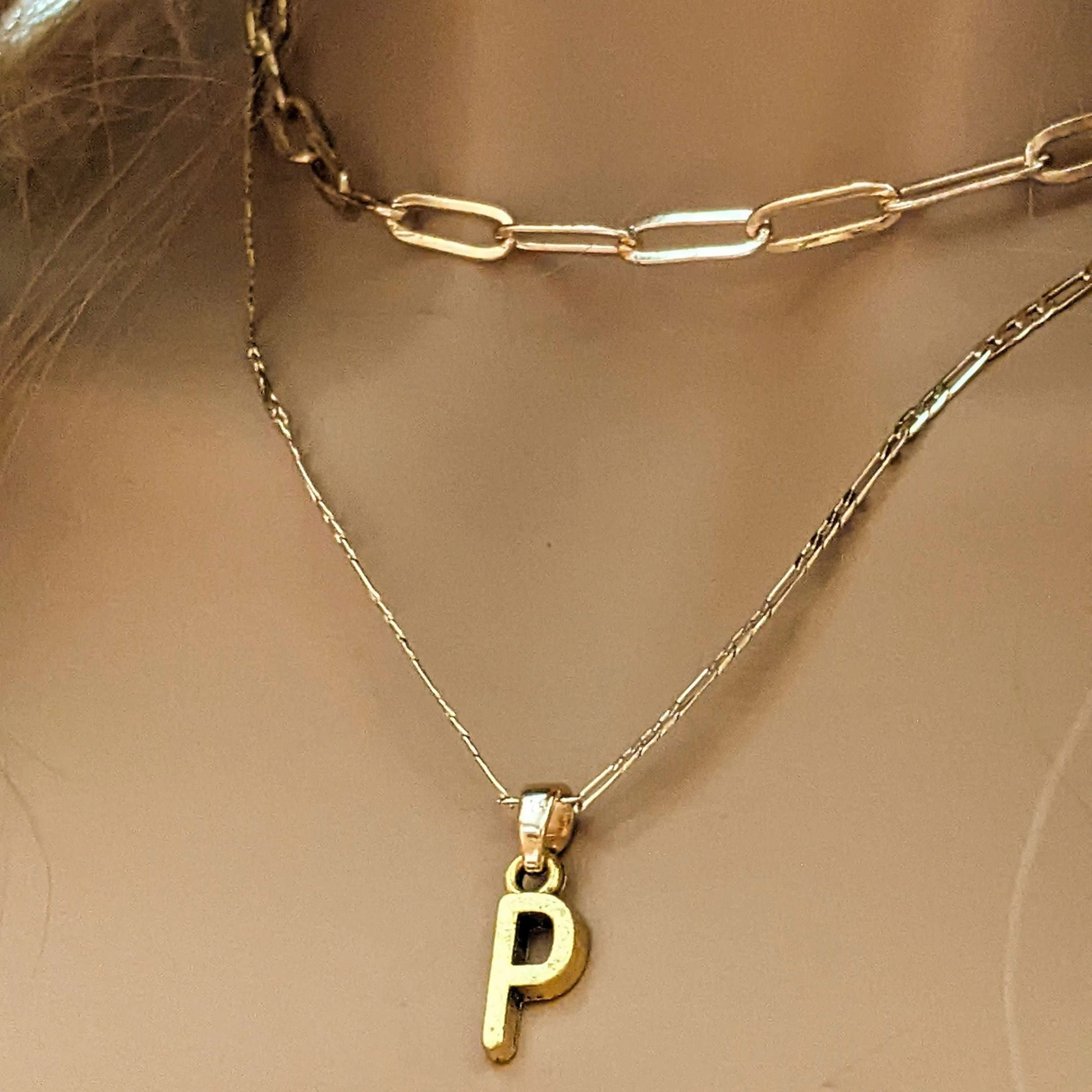 Gold Paperclip Chain necklace, 18- 24 inch