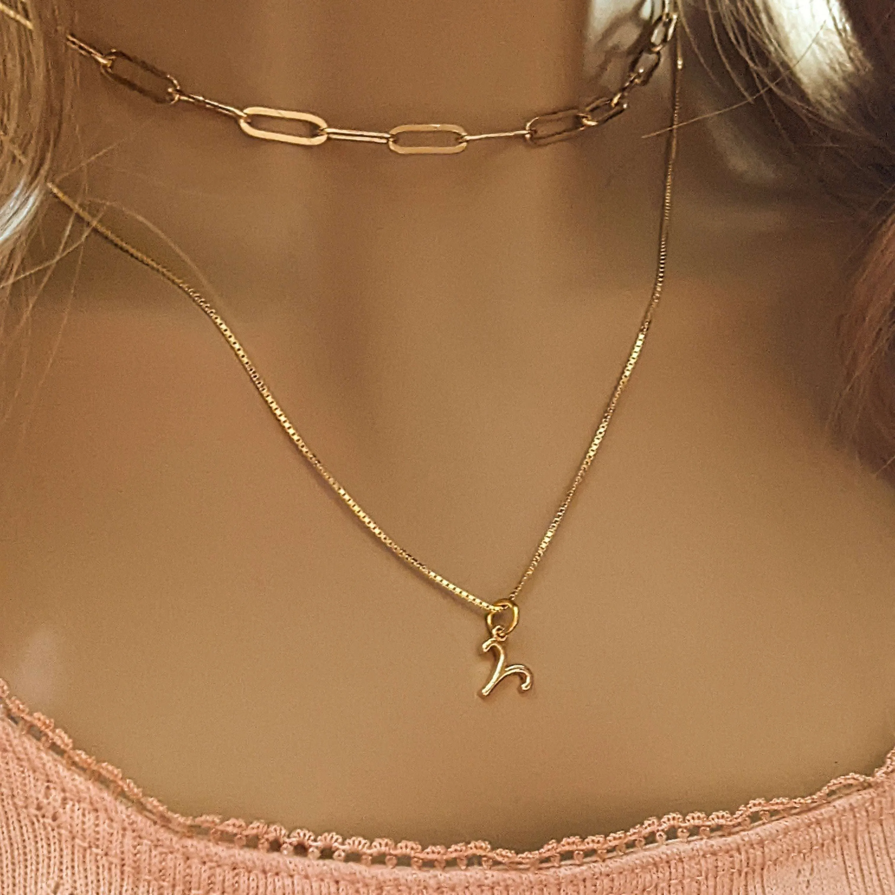 Gold Paperclip Chain necklace, 18- 24 inch