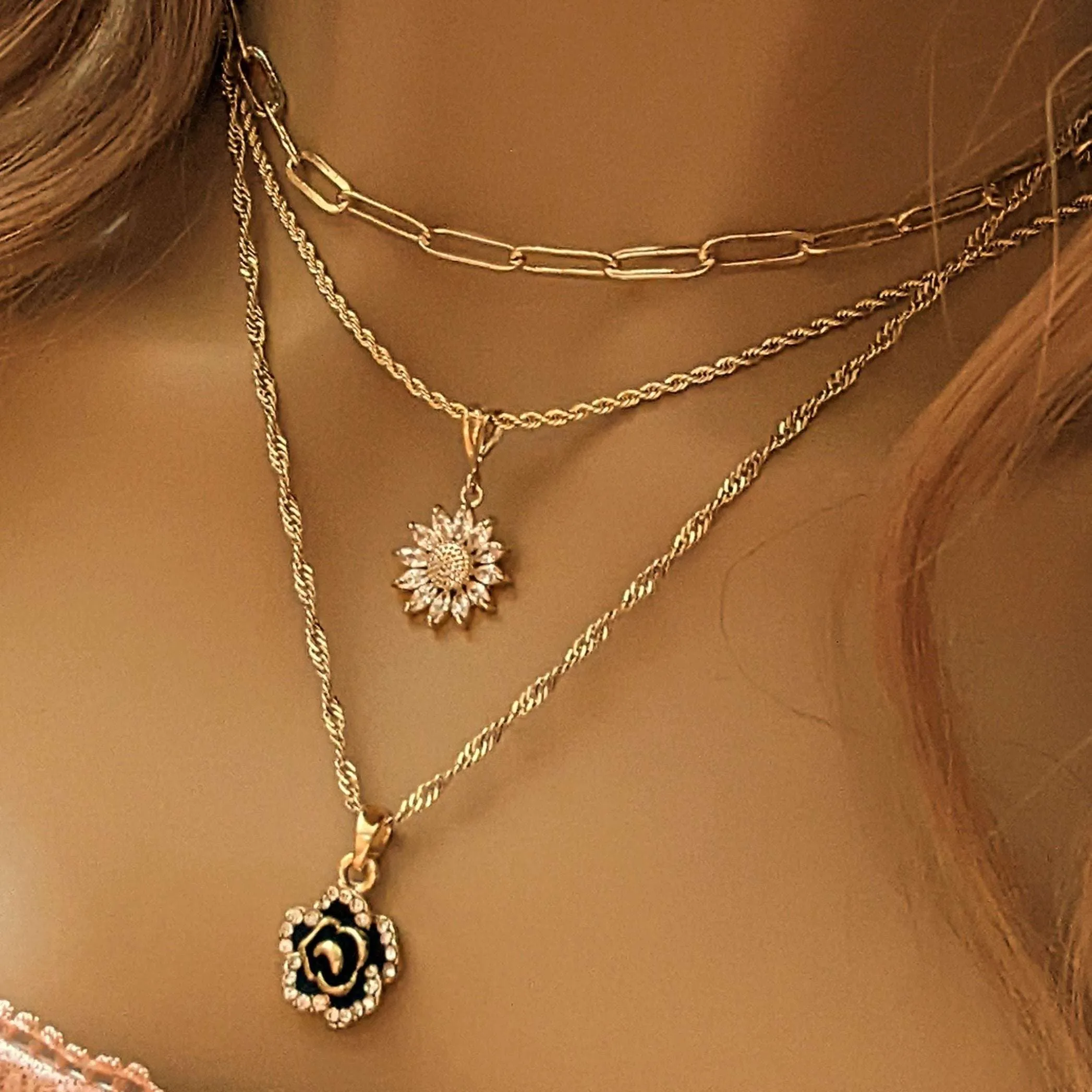 Gold Paperclip Chain necklace, 18- 24 inch
