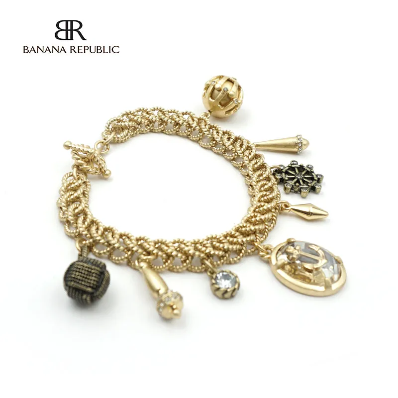 Gold Tone Creative Pendant Bracelets