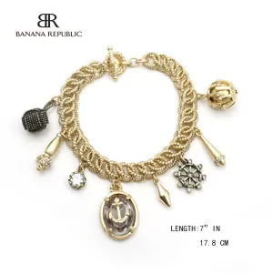 Gold Tone Creative Pendant Bracelets