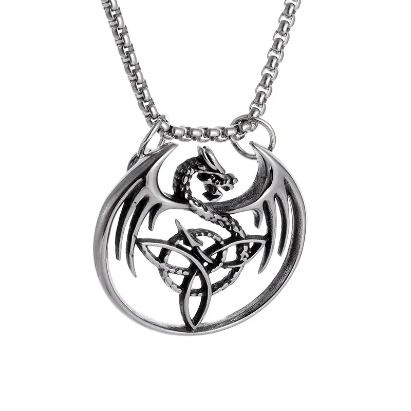 Gothic Lucifer Satan Bullhead Pendant Necklace