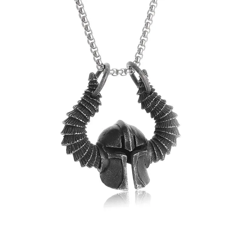 Gothic Lucifer Satan Bullhead Pendant Necklace