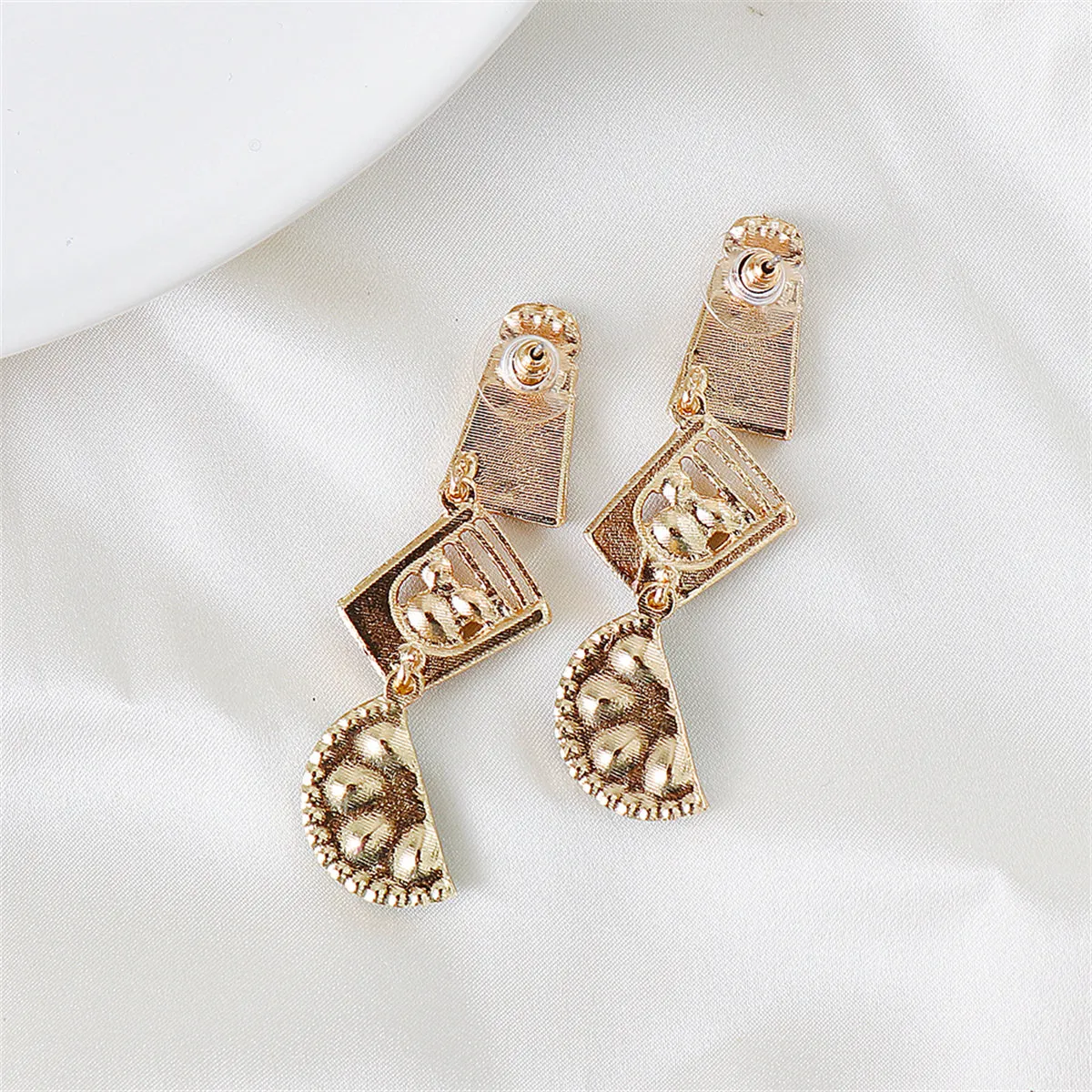 Green Crystal & Cubic Zirconia Cup Lemon Drop Earrings