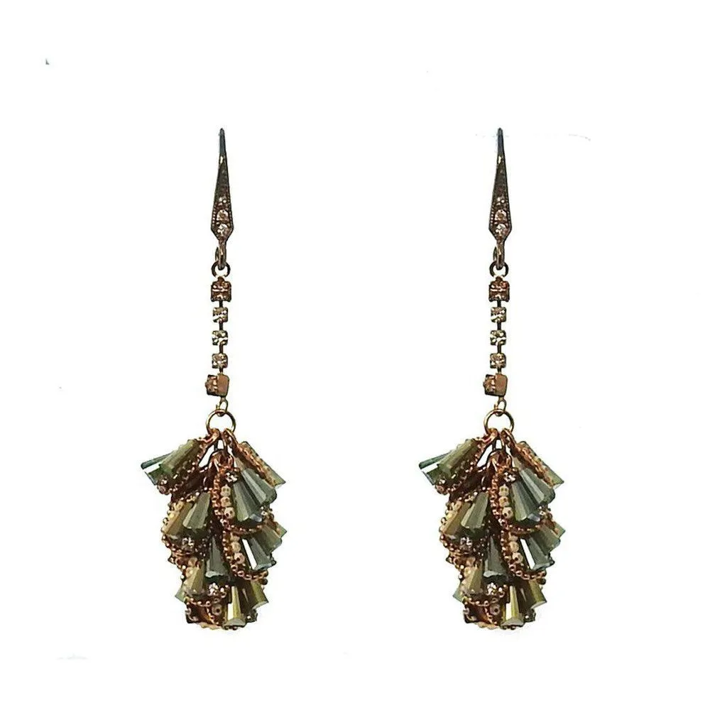 Green Crystal Earrings