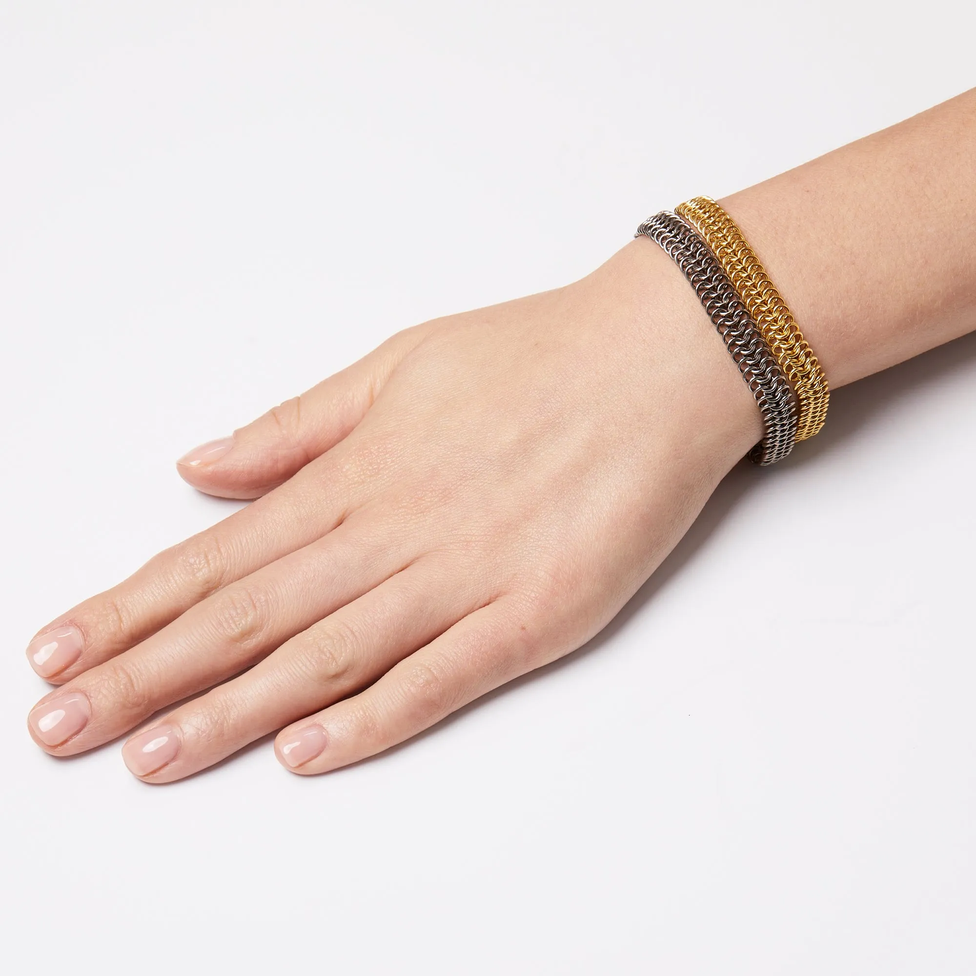 Guinevere Three Row Bracelet in 18K Alpine Gold