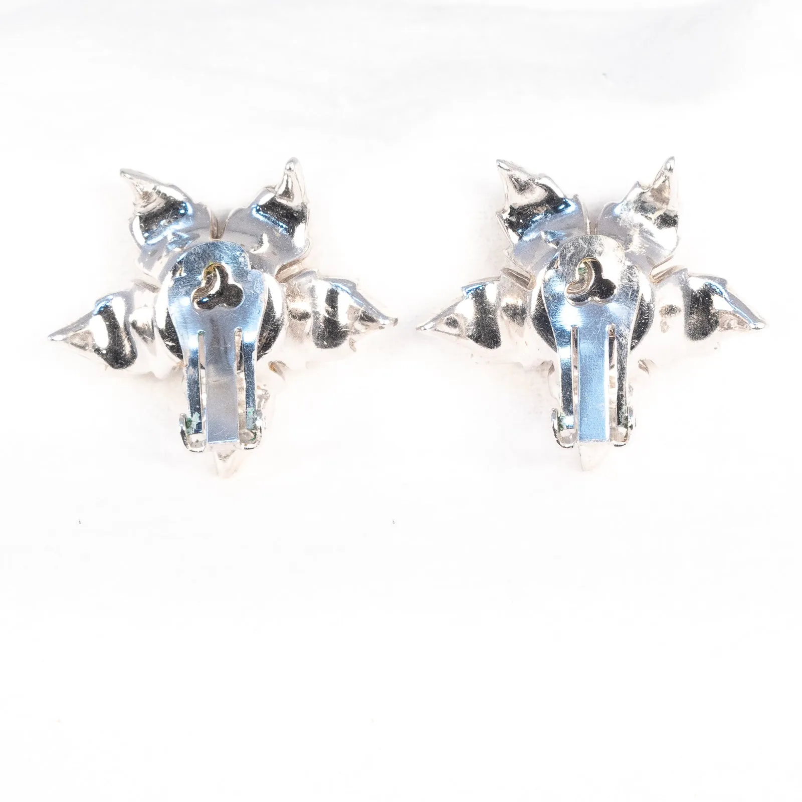 HALBE Rhinestone Flower Set - Brooch and Earrings
