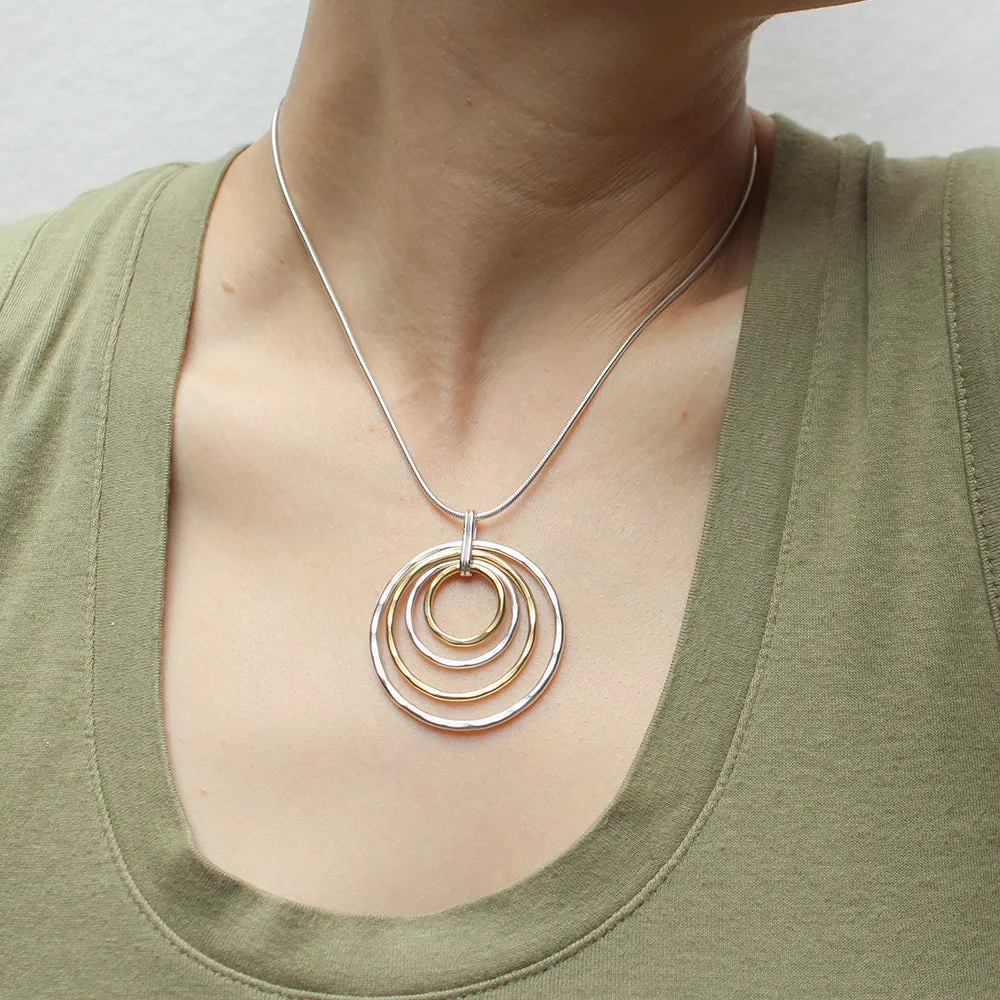 Hammered Rings Necklace