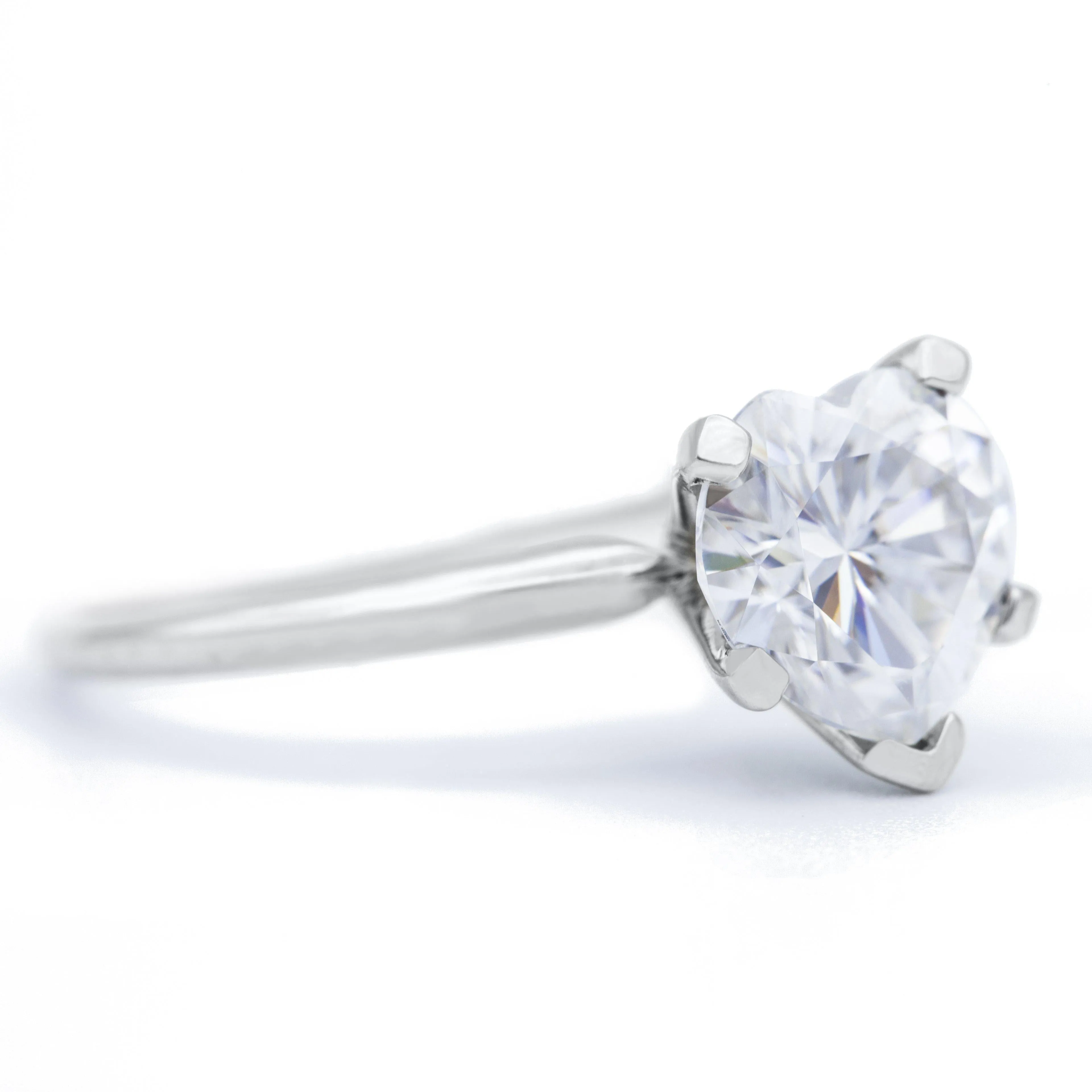 Heart Moissanite 5 Prongs FANCY Solitaire Ring