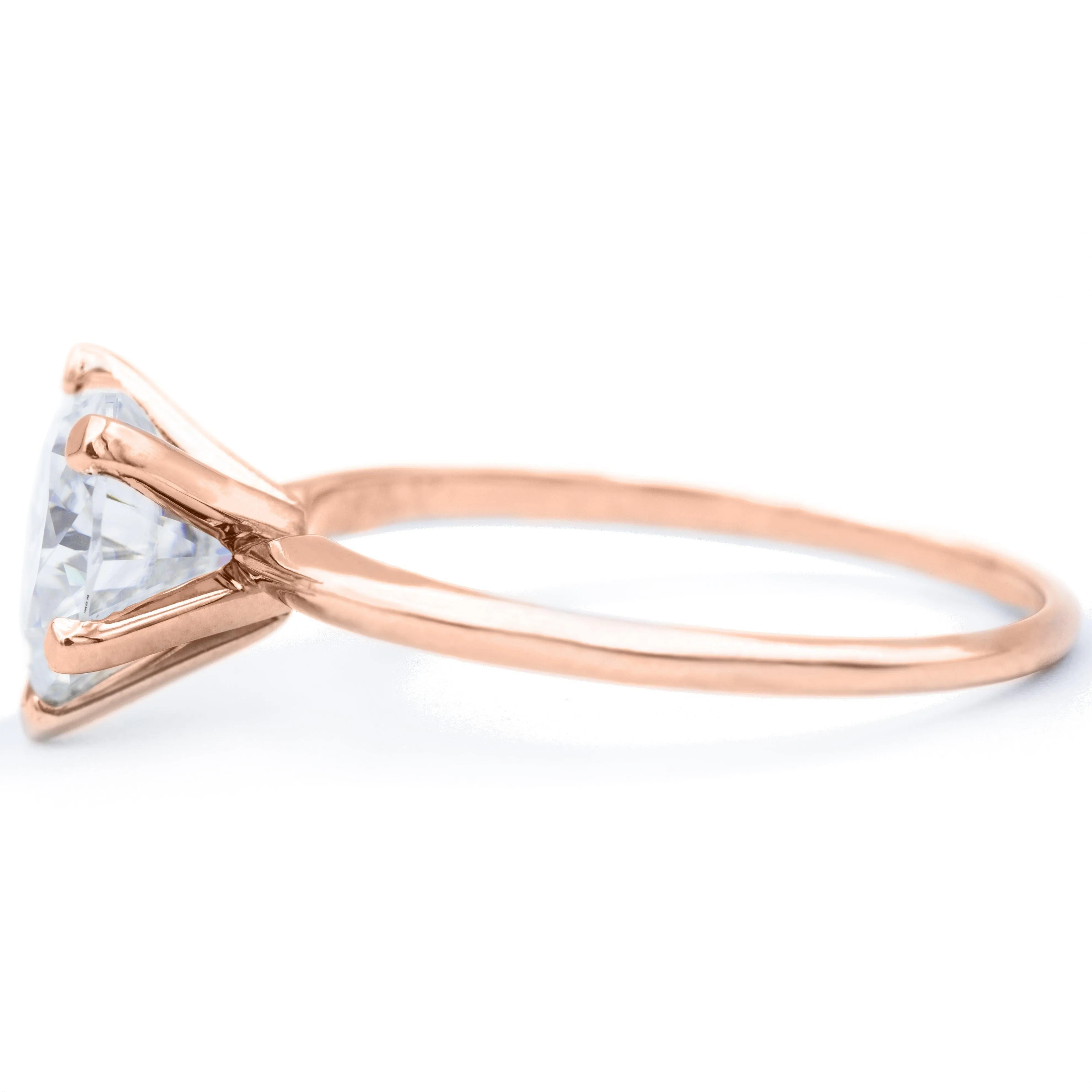 Heart Moissanite 5 Prongs FANCY Solitaire Ring