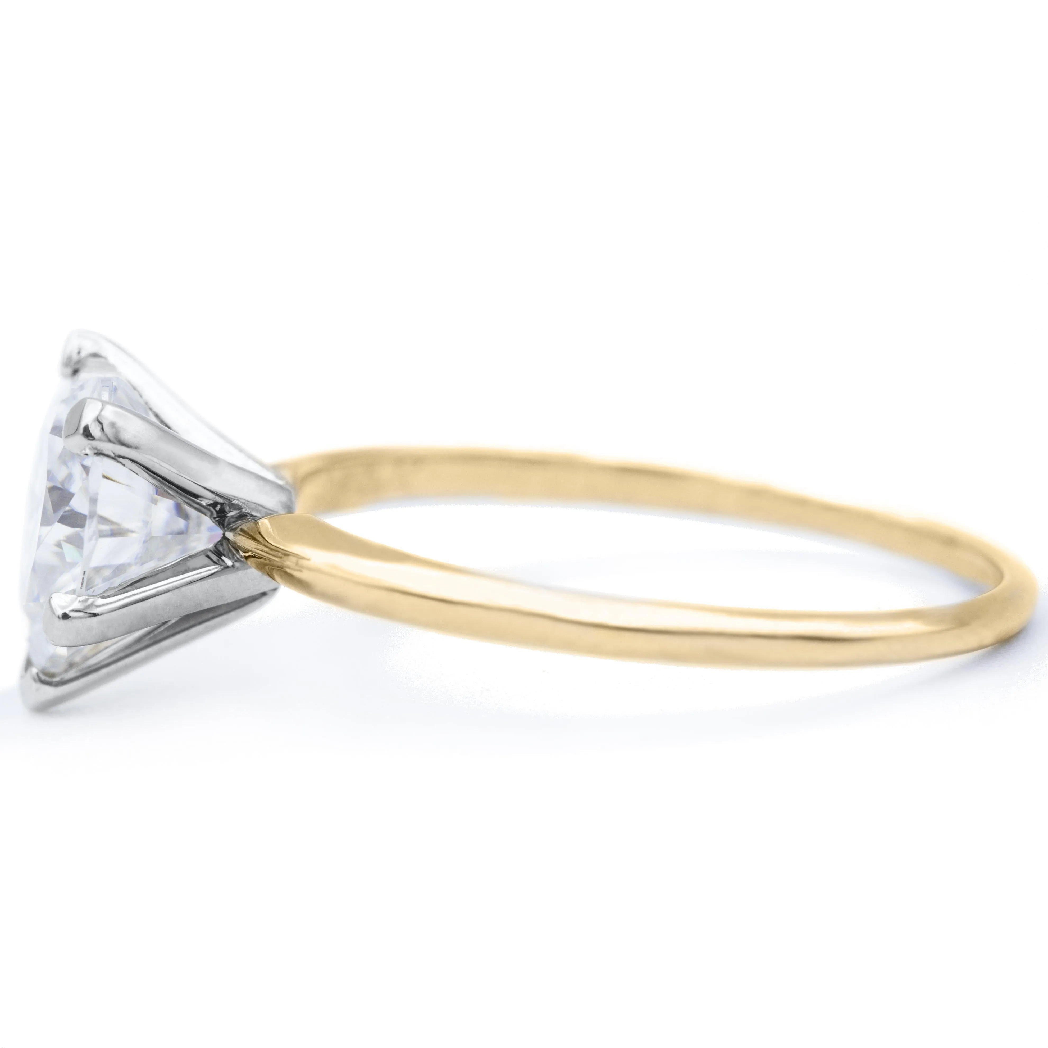 Heart Moissanite 5 Prongs FANCY Solitaire Ring