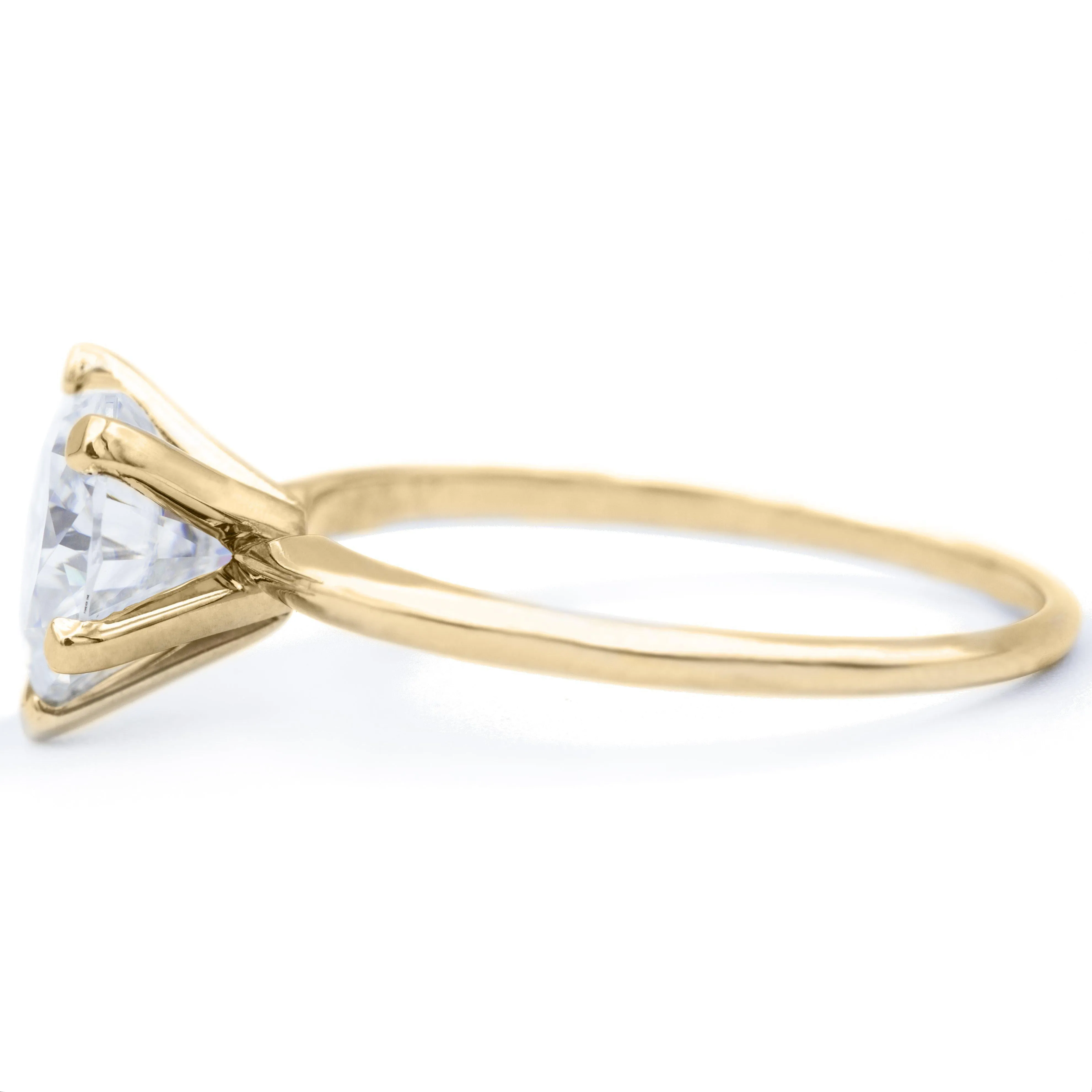 Heart Moissanite 5 Prongs FANCY Solitaire Ring