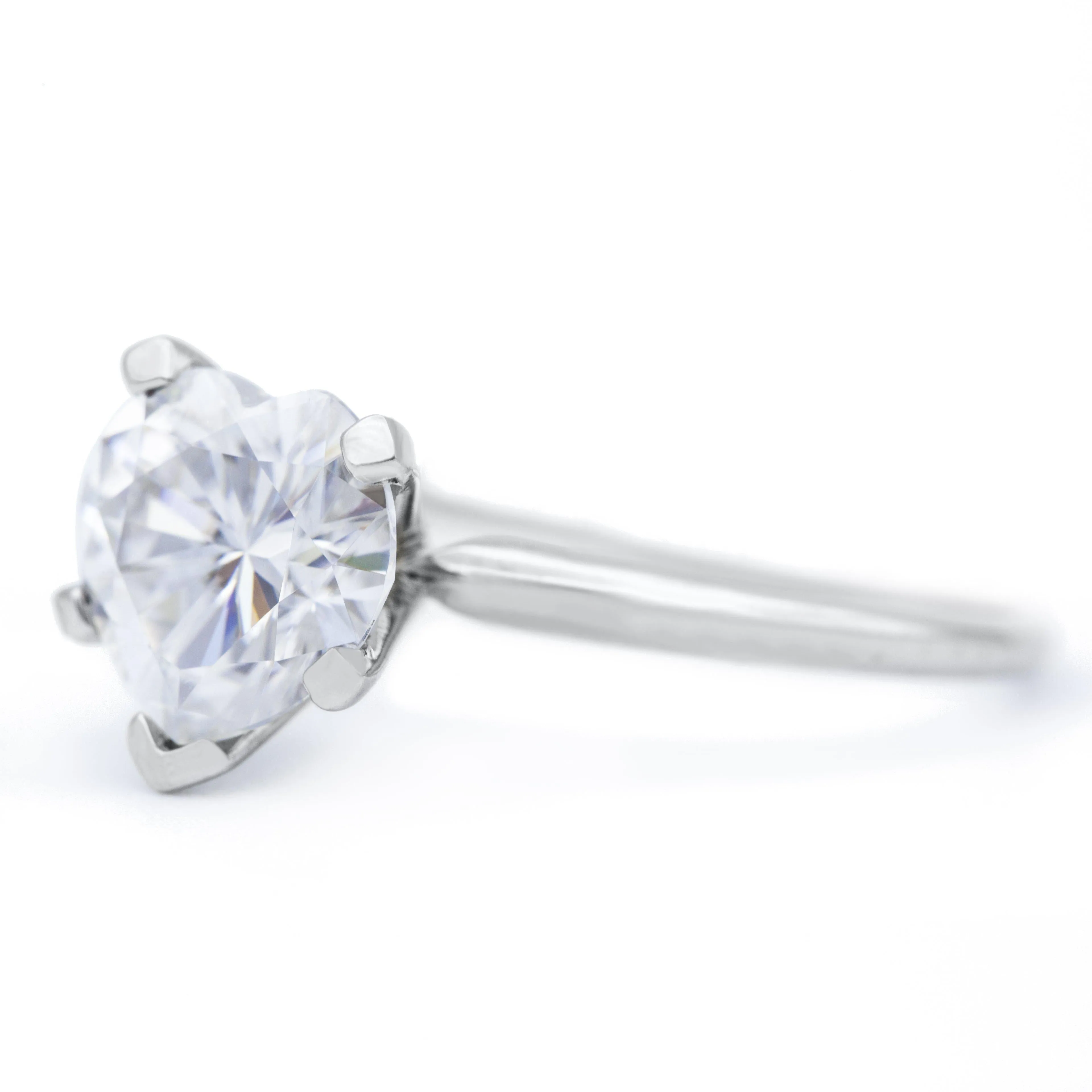 Heart Moissanite 5 Prongs FANCY Solitaire Ring