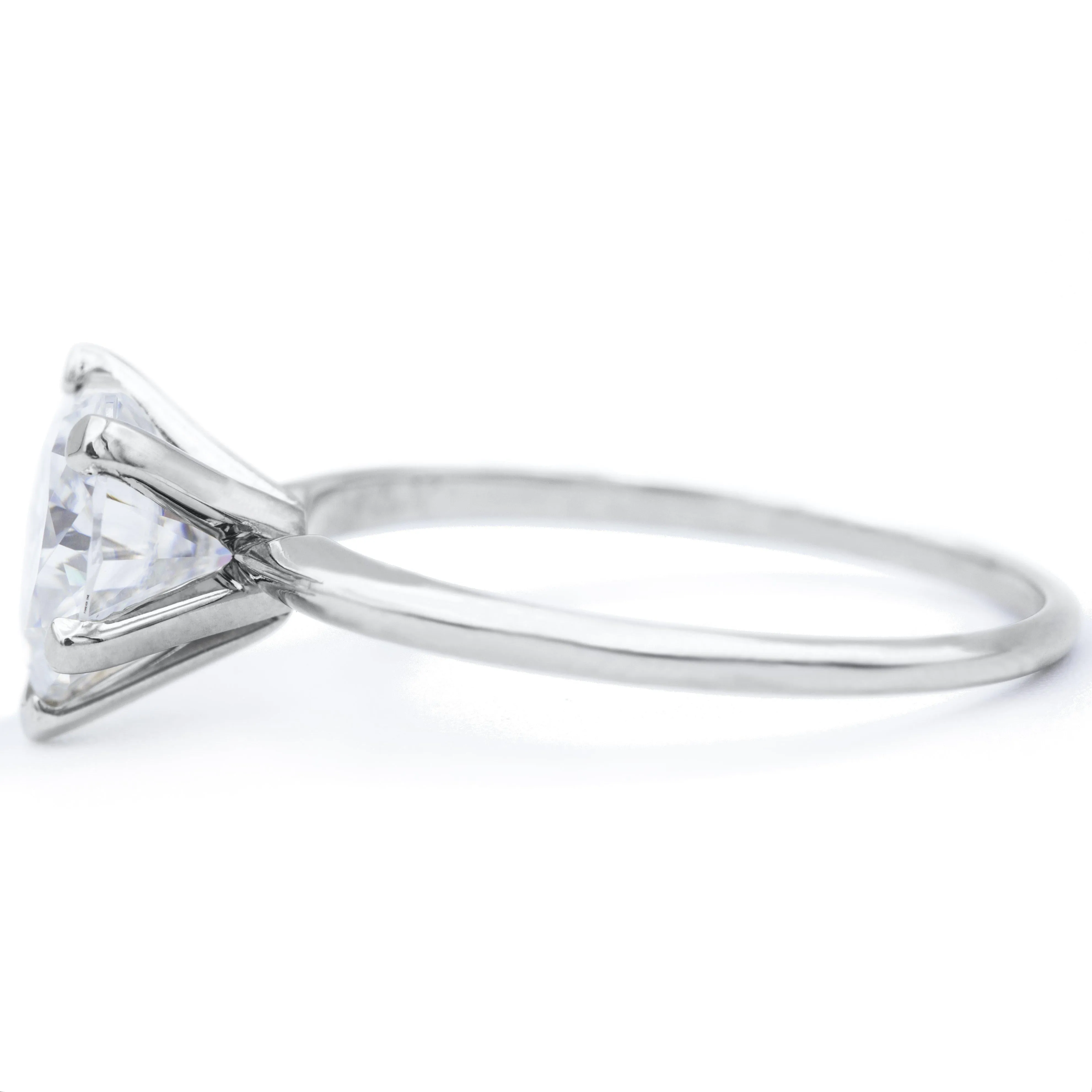 Heart Moissanite 5 Prongs FANCY Solitaire Ring