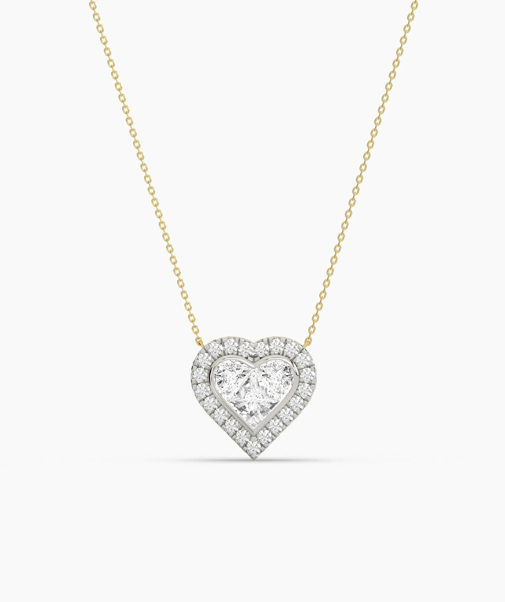 Heart-Shaped Diamond Necklace