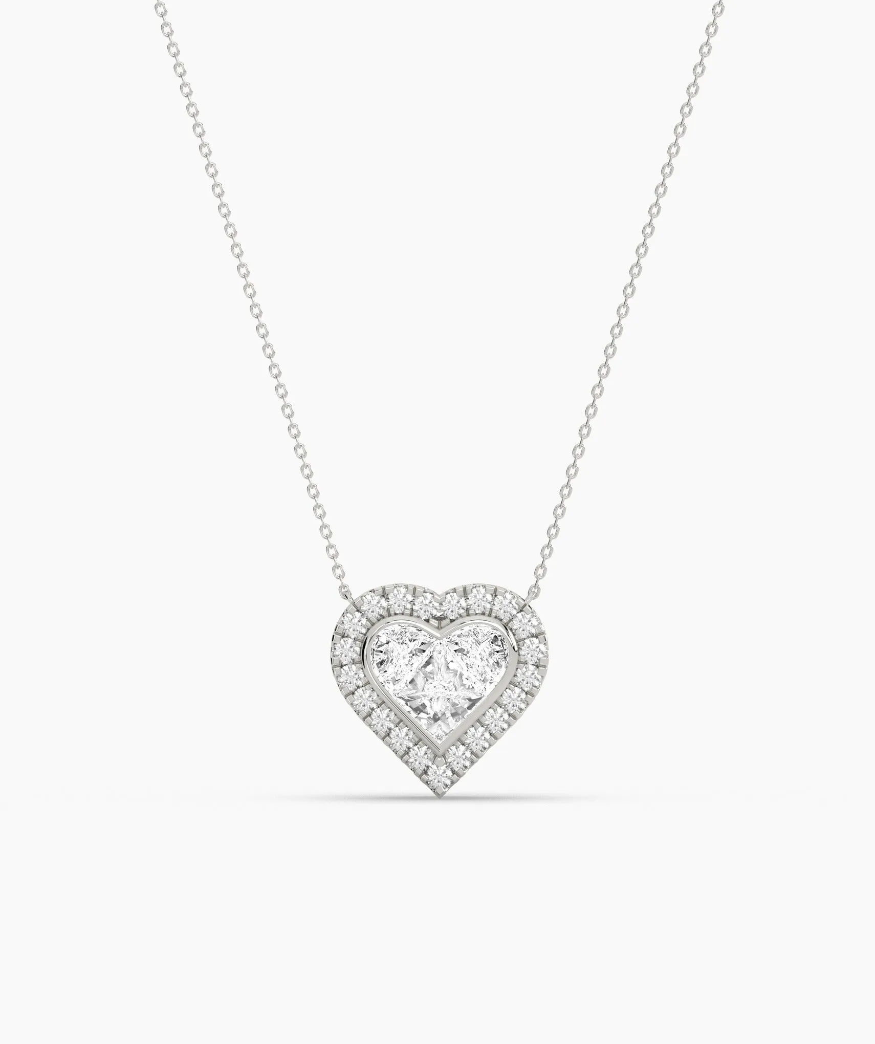Heart-Shaped Diamond Necklace
