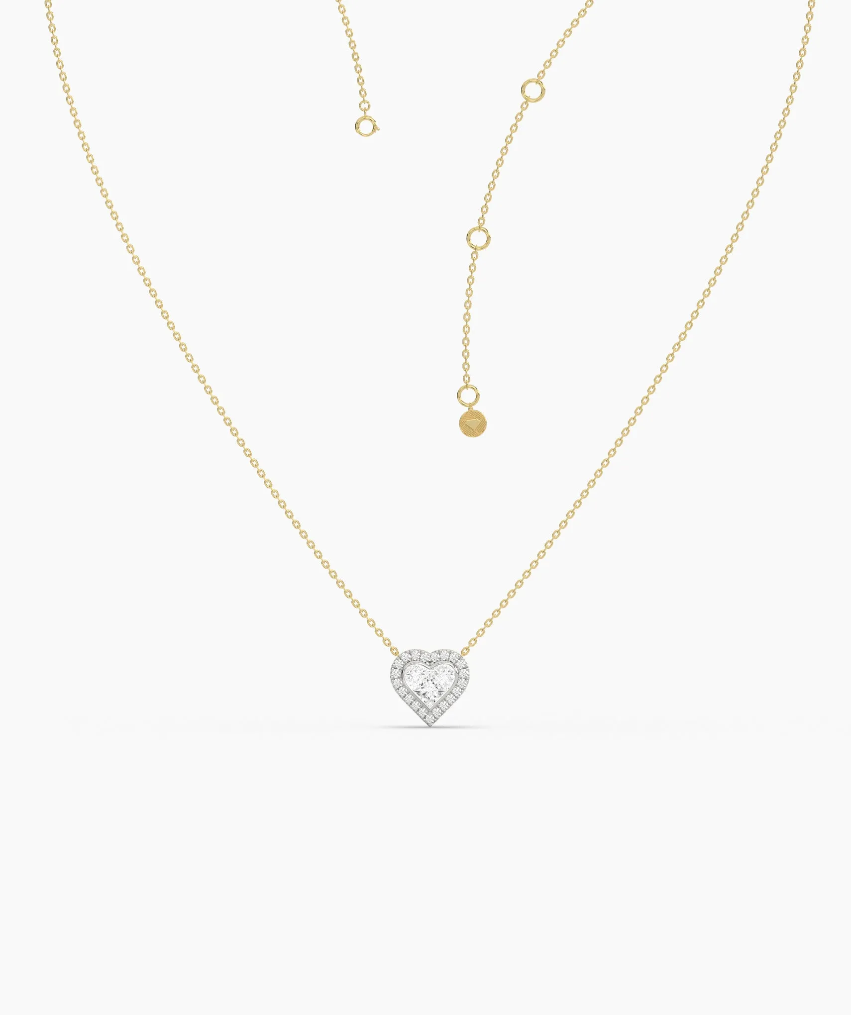 Heart-Shaped Diamond Necklace