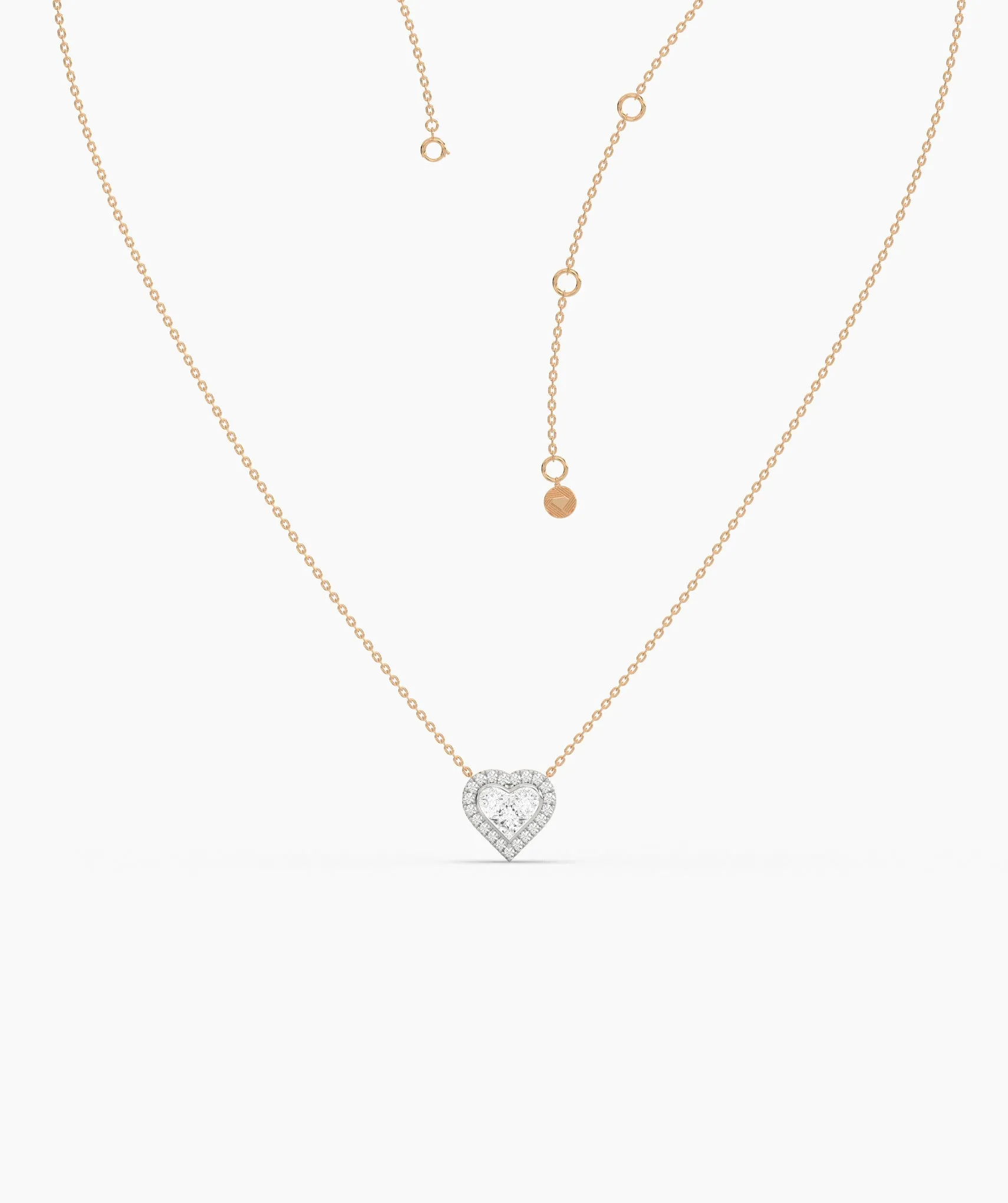 Heart-Shaped Diamond Necklace