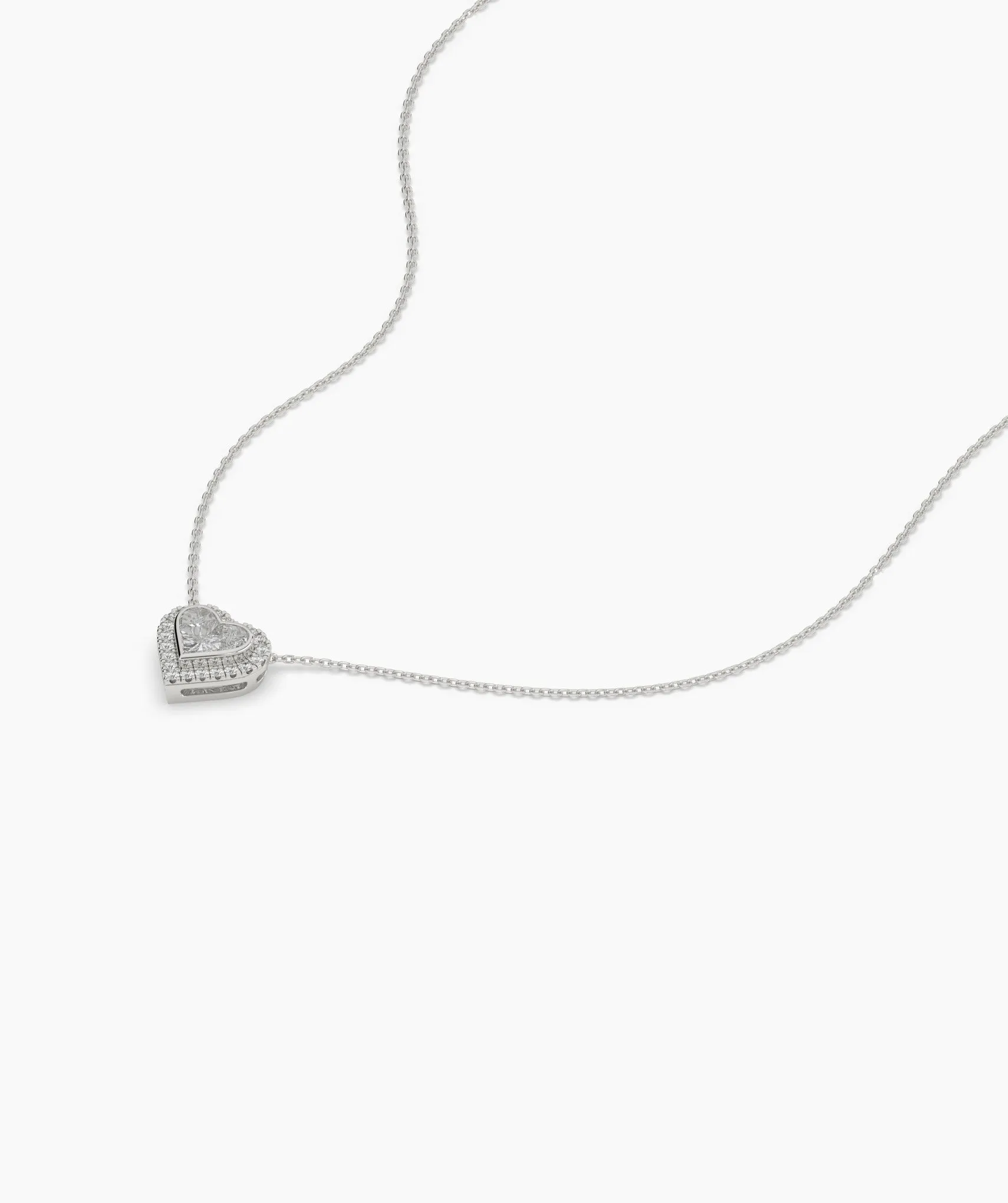 Heart-Shaped Diamond Necklace
