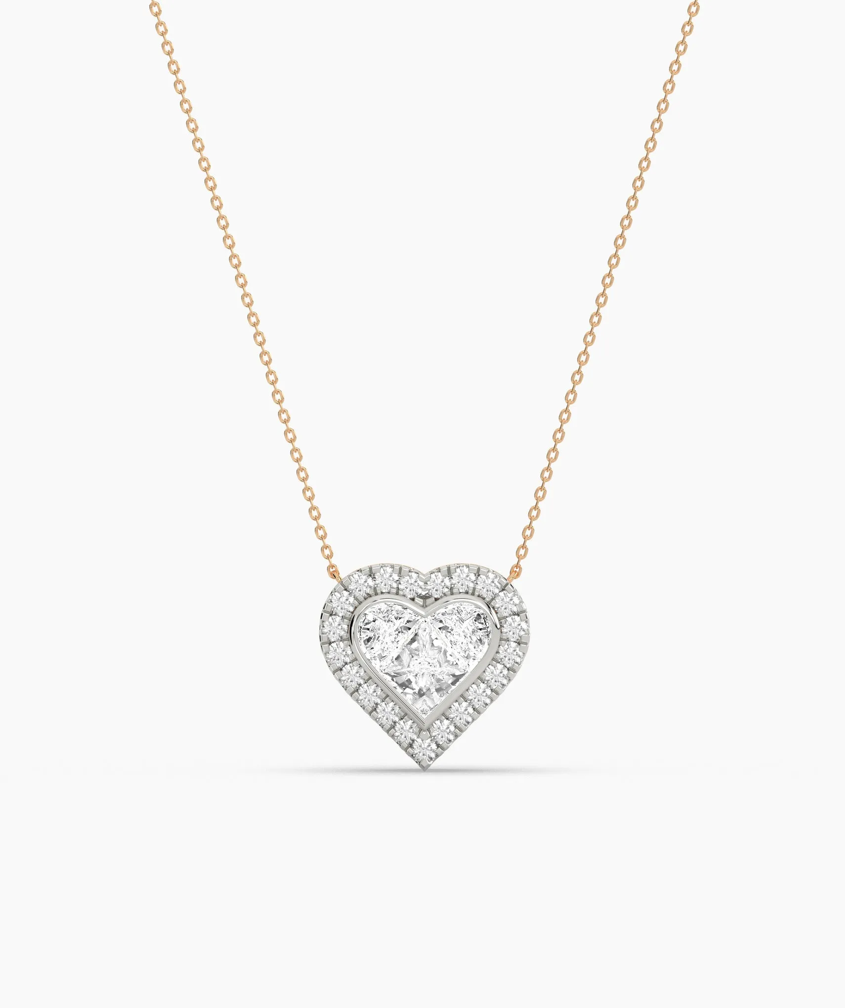 Heart-Shaped Diamond Necklace