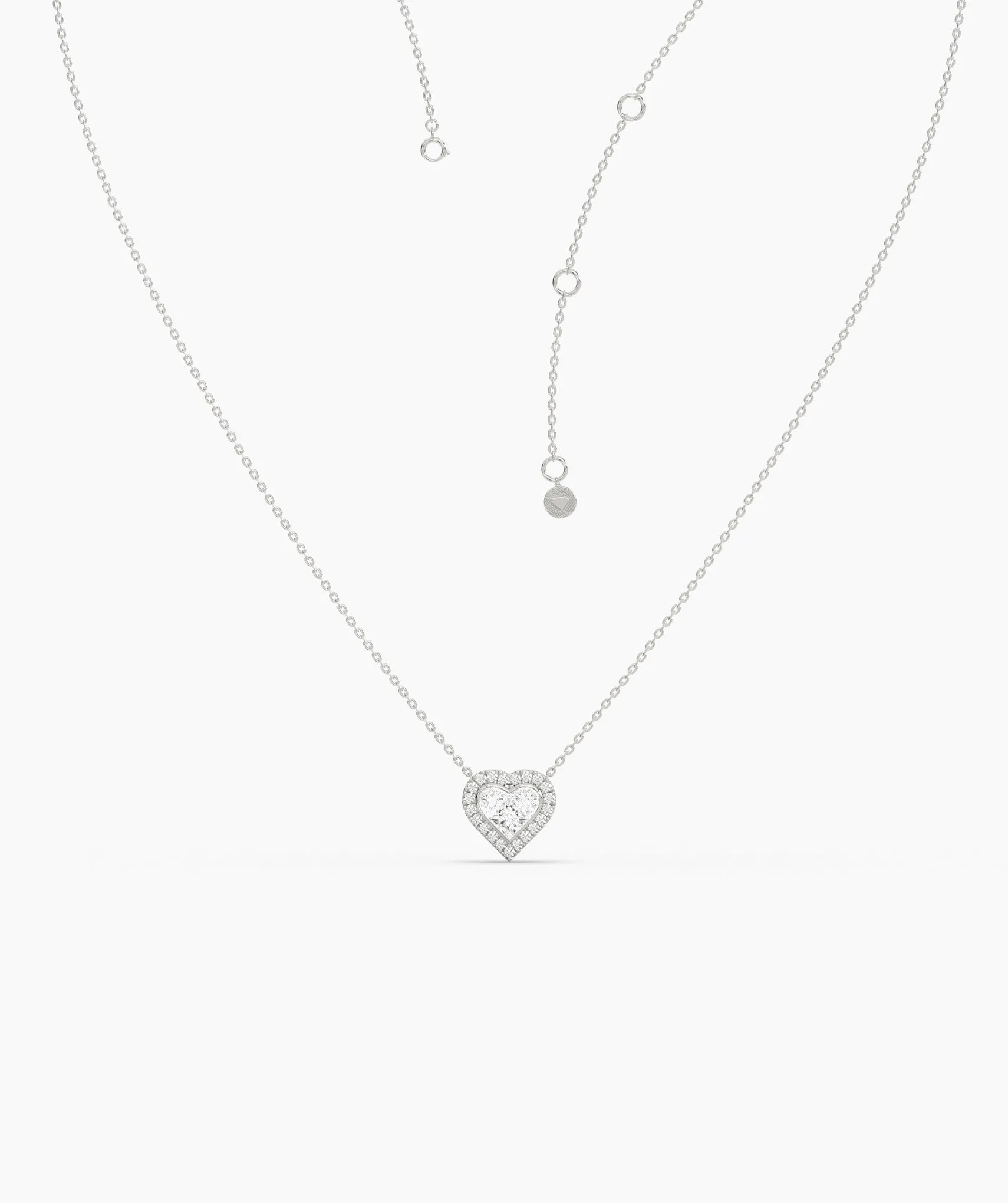 Heart-Shaped Diamond Necklace